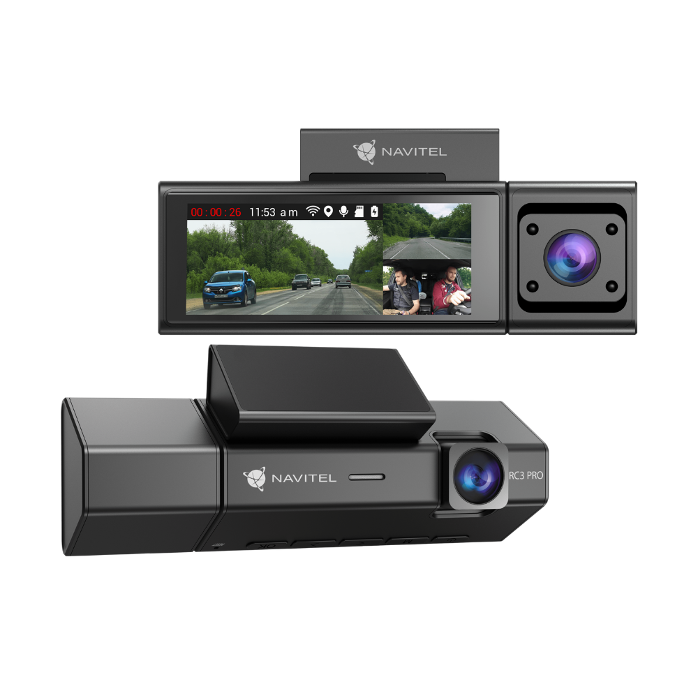 Navitel RC3 Pro Full HD Front, Rear & Interior Facing 3 Channel Dash Cam with GPS